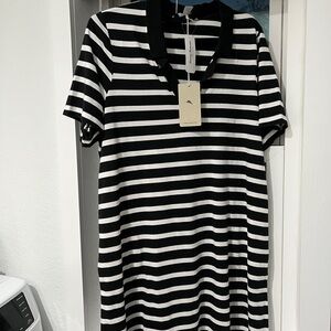 Tommy Bahama Black and White Striped Dress